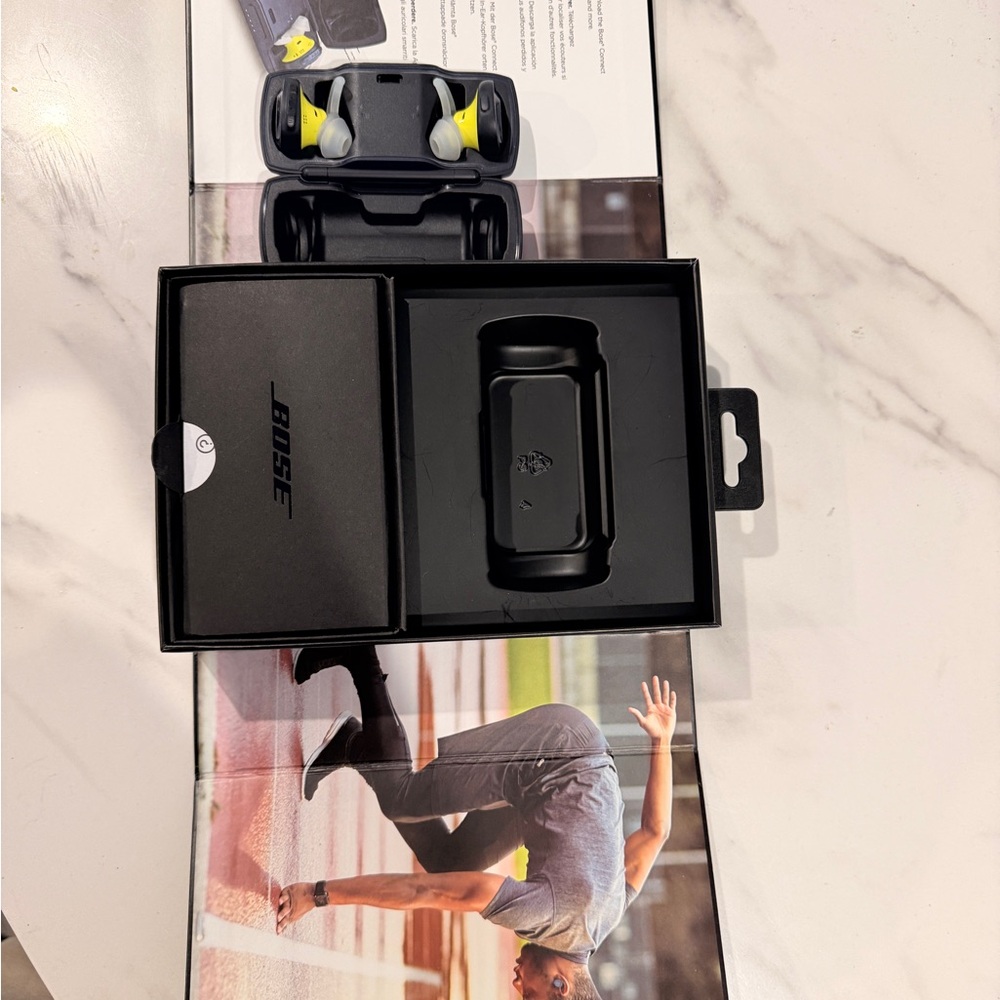 Bose Black and Yellow Wireless Earbuds